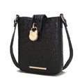 Load image into Gallery viewer, (black)Avery Faux Crocodile Embossed Crossbody by Mia K - BagNook
