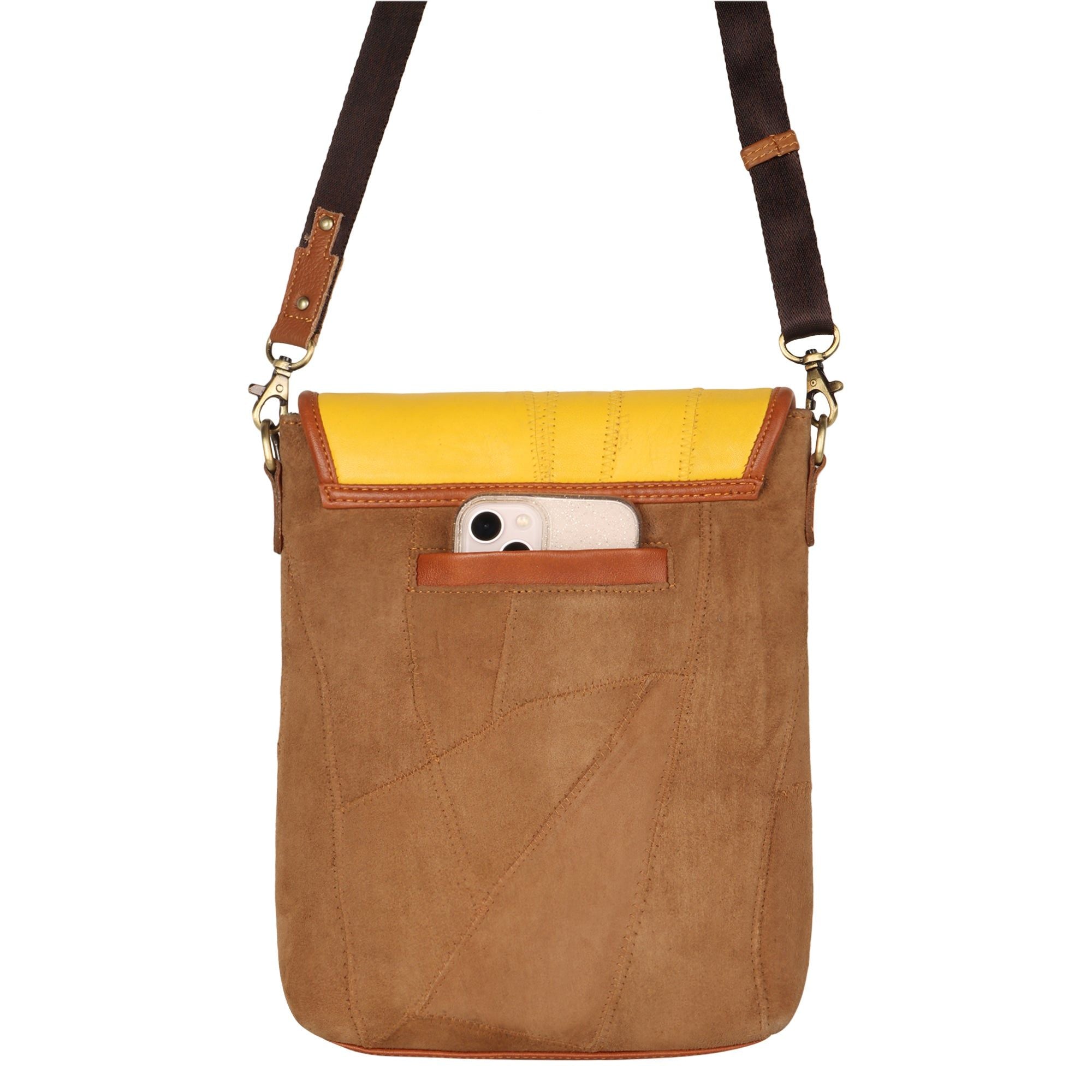 Cavalier Crossbody w/Top Closure - Summer Jungle - Upcycled - BagNook
