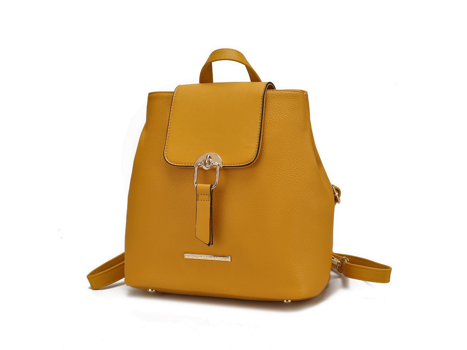 (yellow)Ingrid Vegan Leather Convertible Daypack by Mia k - BagNook
