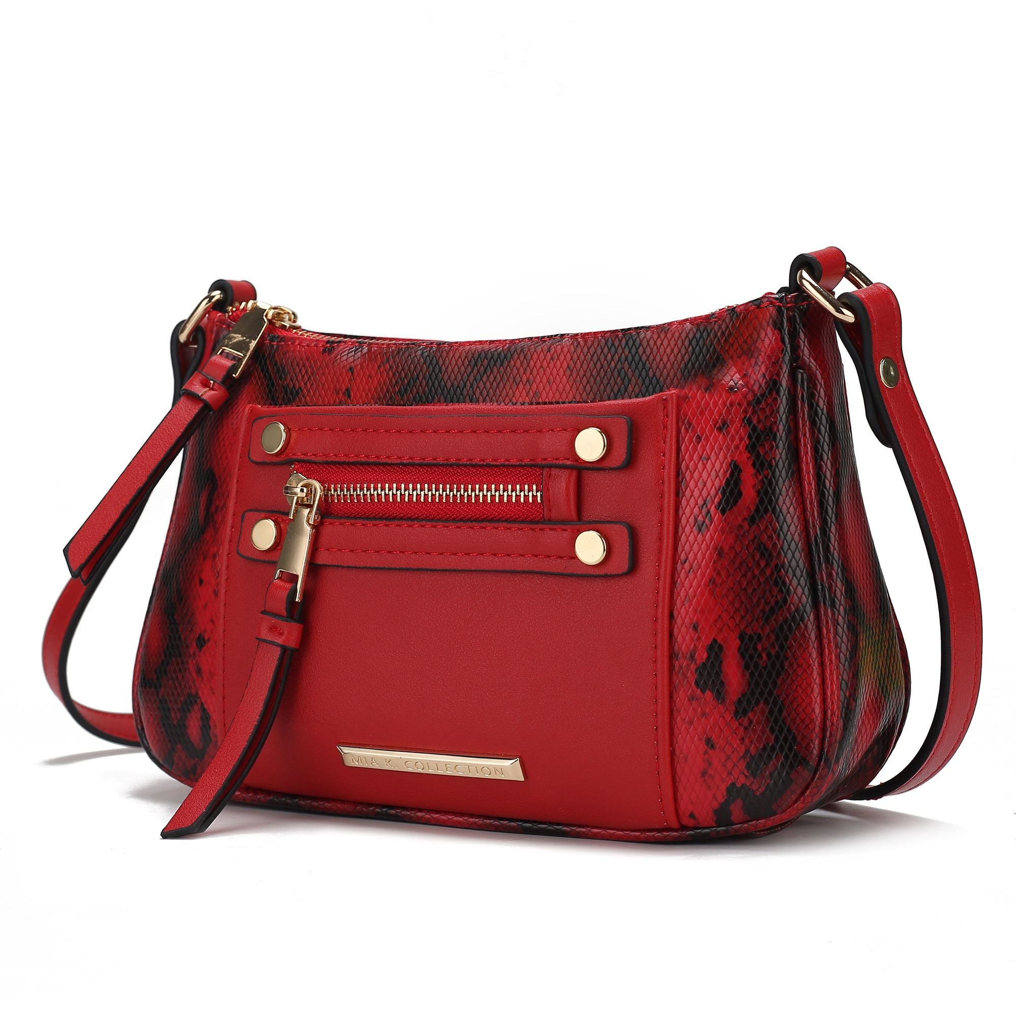 (red)Essie Snake embossed Crossbody by Mia K - BagNook