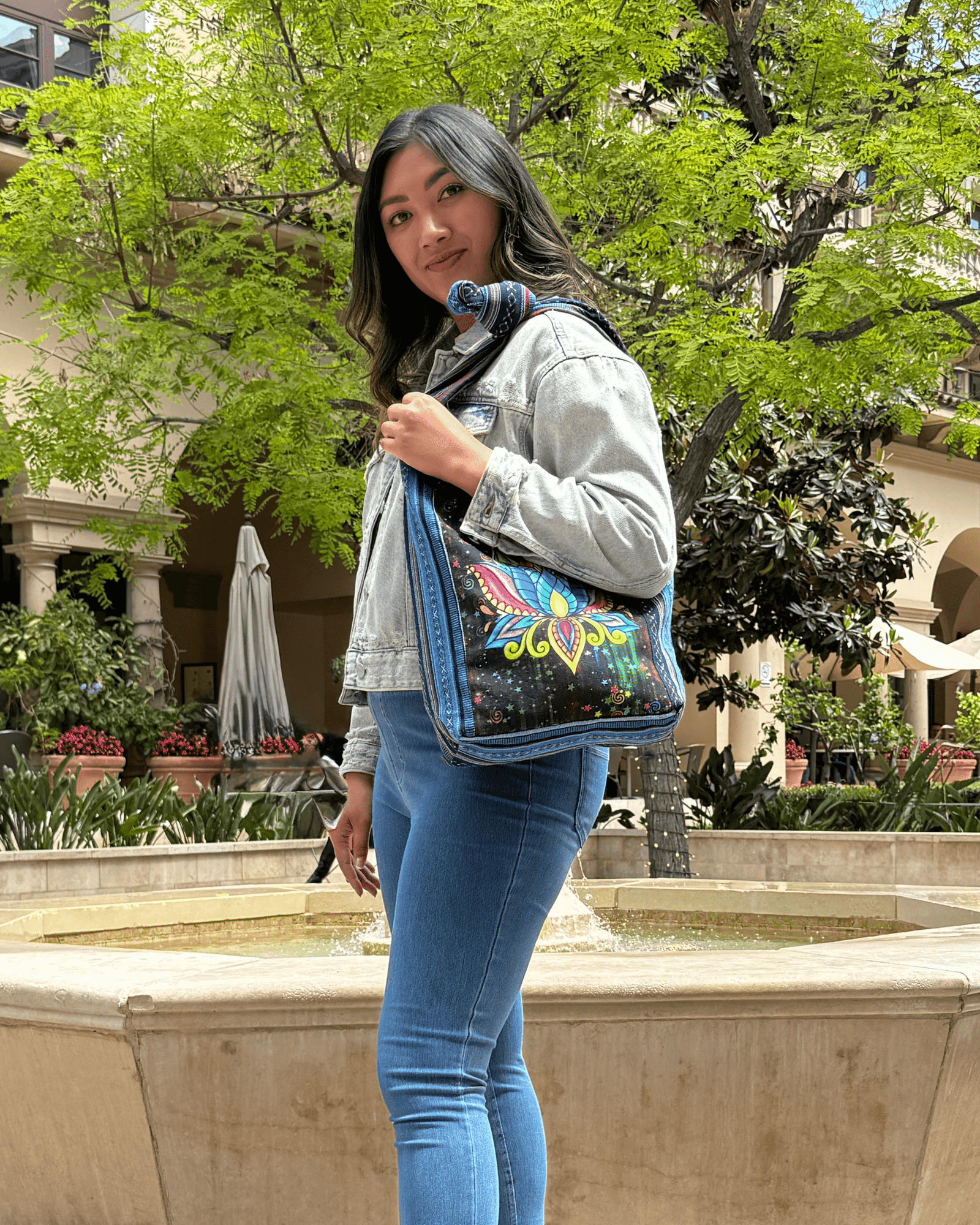 Kathmandu Collection | Lotus Handmade Crossbody/Hobo Bag - BagNook