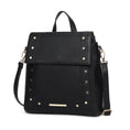 Load image into Gallery viewer, (black)Elke Vegan Leather Backpack by Mia K - BagNook
