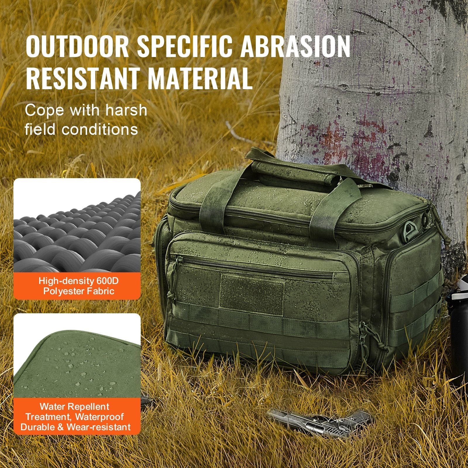 VEVOR Tactical Range Bag for 4 Pistols - Green - BagNook