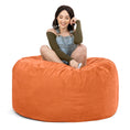 Load image into Gallery viewer, Jaxx Saxx 4 Foot Round Bean Bag, Mandarin - BagNook

