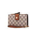 Load image into Gallery viewer, (cognac)Solene Circular Print Wristlet Wallet by Mia K - BagNook
