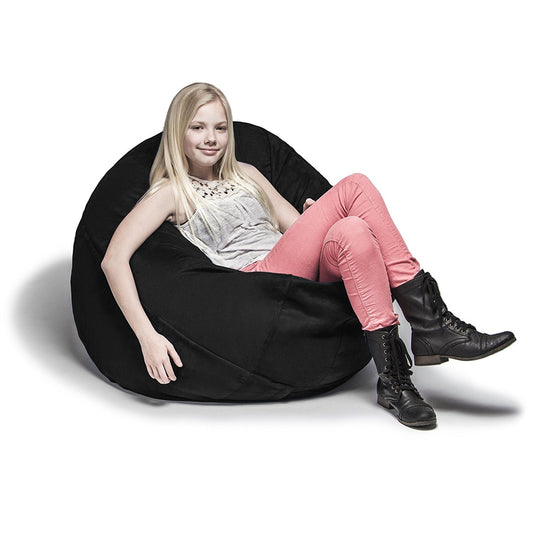 Jaxx 4 ft Cocoon Kids Bean Bag, Black - BagNook