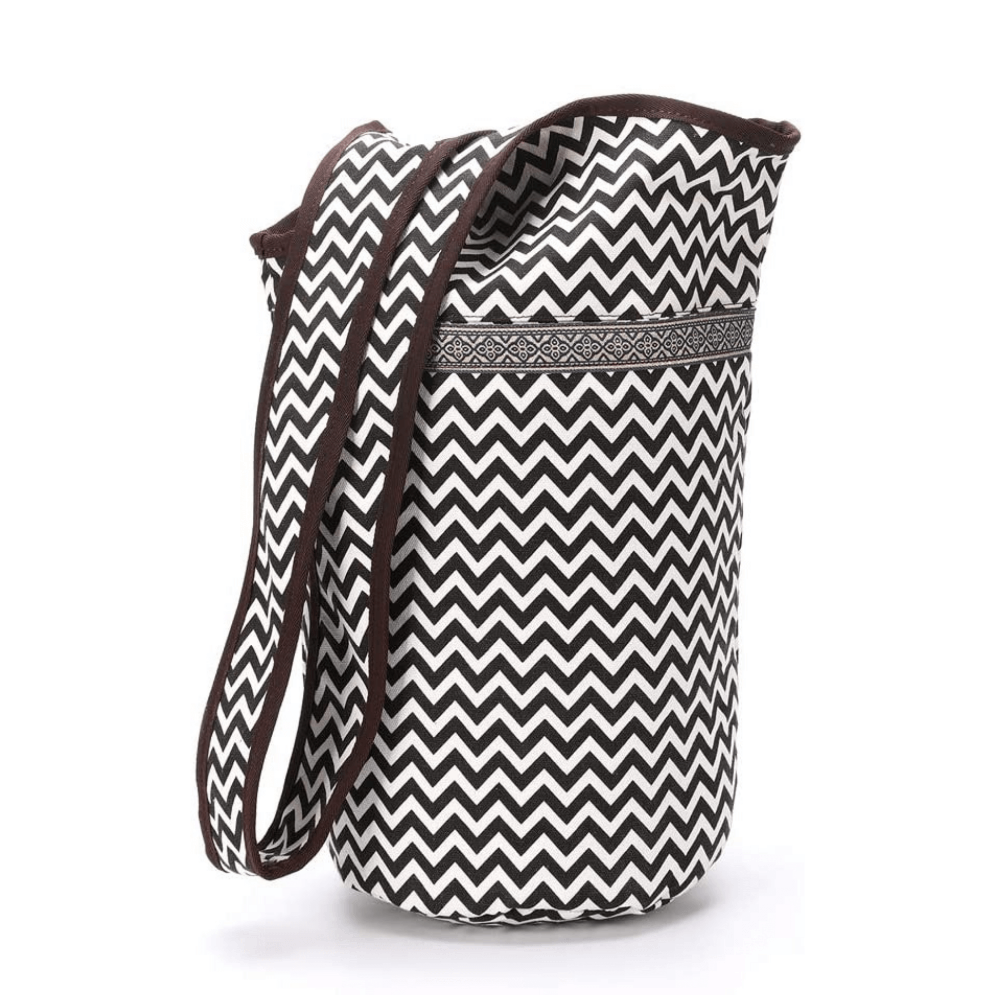 (zig-zag)Yoga Mat Carrying Tote Bag with Large Pockets - BagNook