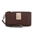 Load image into Gallery viewer, (coffee-taupe)Olympe Vegan Leather Wristlet Wallet by Mia K - BagNook
