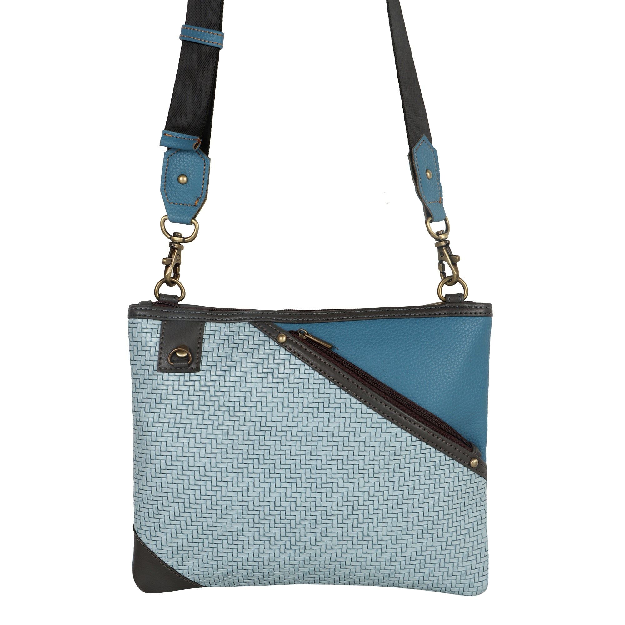 FOXIE - Grayson Wide Crossbody - Blue - BagNook