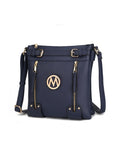 Load image into Gallery viewer, (navy)Lilian Vegan Leather Crossbody by Mia k - BagNook
