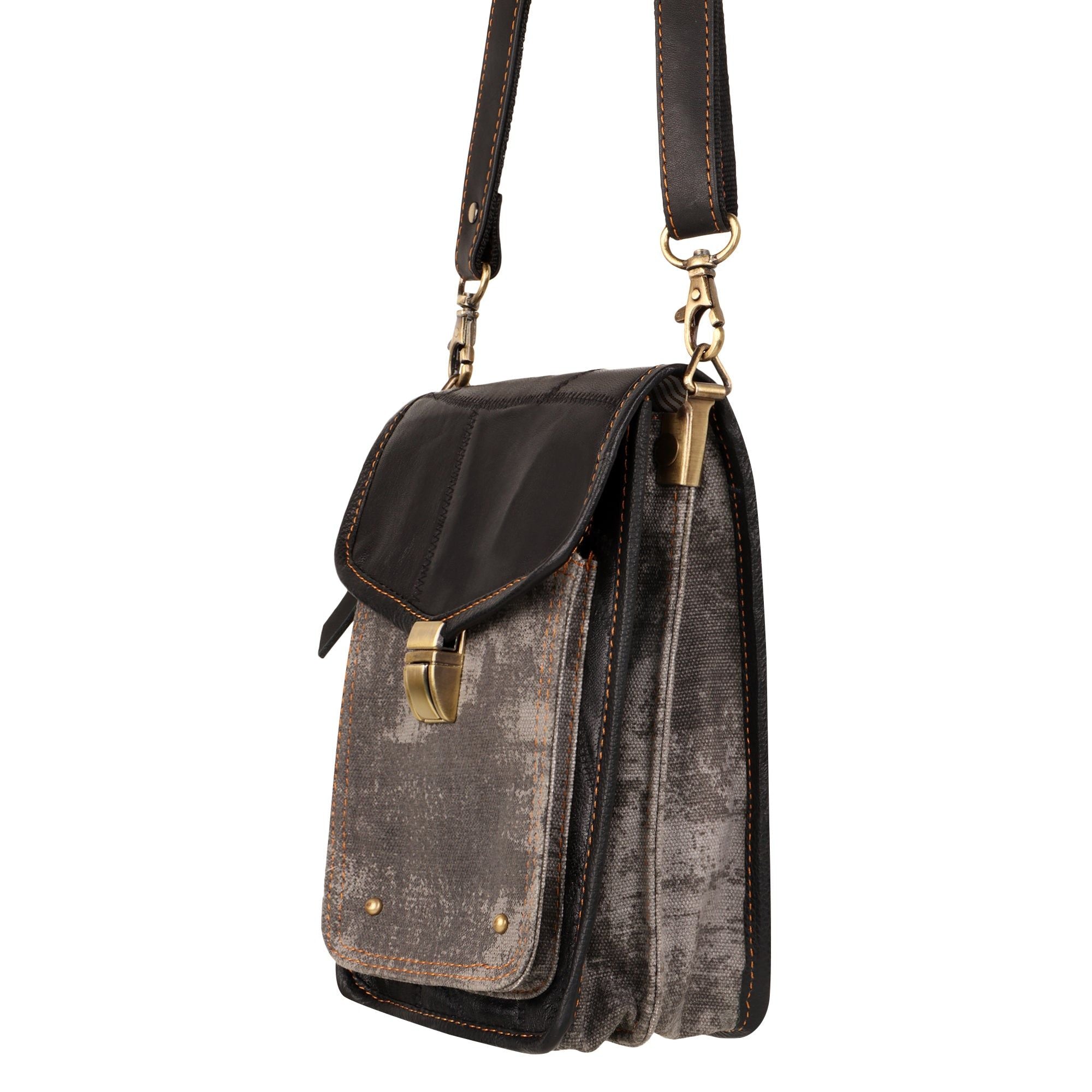 Harley Black Crossbody - Upcycled - BagNook