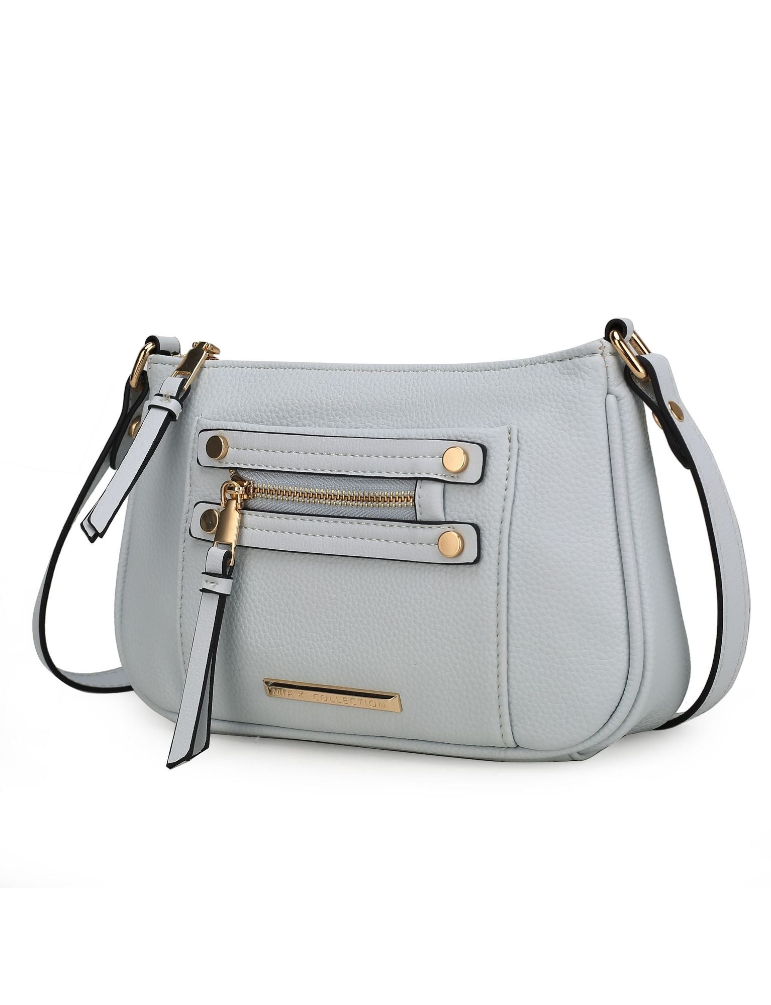 (light blue)Essie Crossbody Vegan Leather by Mia k - BagNook