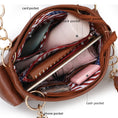 Load image into Gallery viewer, (tan)Alaina Vegan Leather Women Flag Shoulder Bag by Mia K - BagNook
