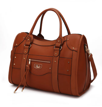 (tan)Patricia Duffel Handbag Women by Mia K - BagNook