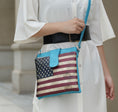 Load image into Gallery viewer, (turquoise)Josephine Vegan Leather FLAG Crossbody by Mia K - BagNook
