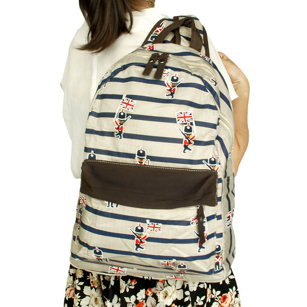 Happy Man Fabric Art School Daypack - BagNook