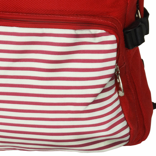 Lively Red Fabric Art School Daypack - BagNook