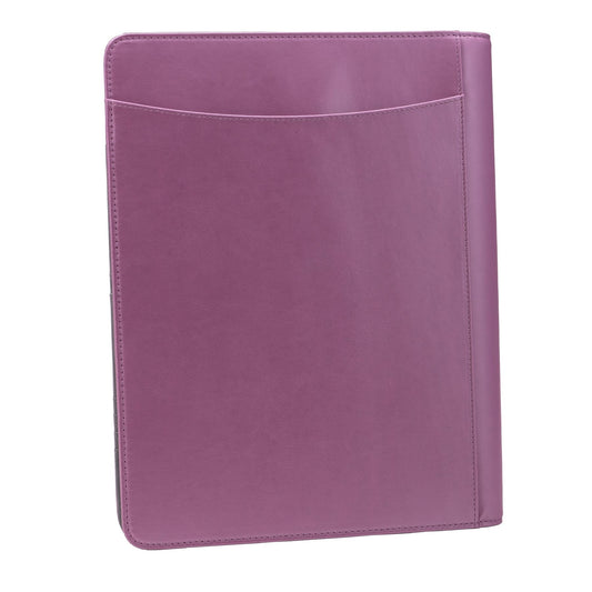 The Director Faux Leather Padfolio - Pink - BagNook