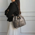 Load image into Gallery viewer, (pewter)Larissa Women's Bucket Bag with Wallet by Mia k - BagNook
