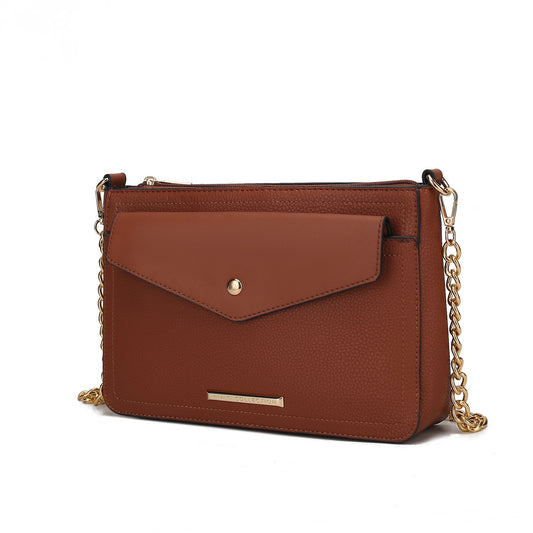 (brown)Maribel Crossbody Handbag by Mia K - BagNook
