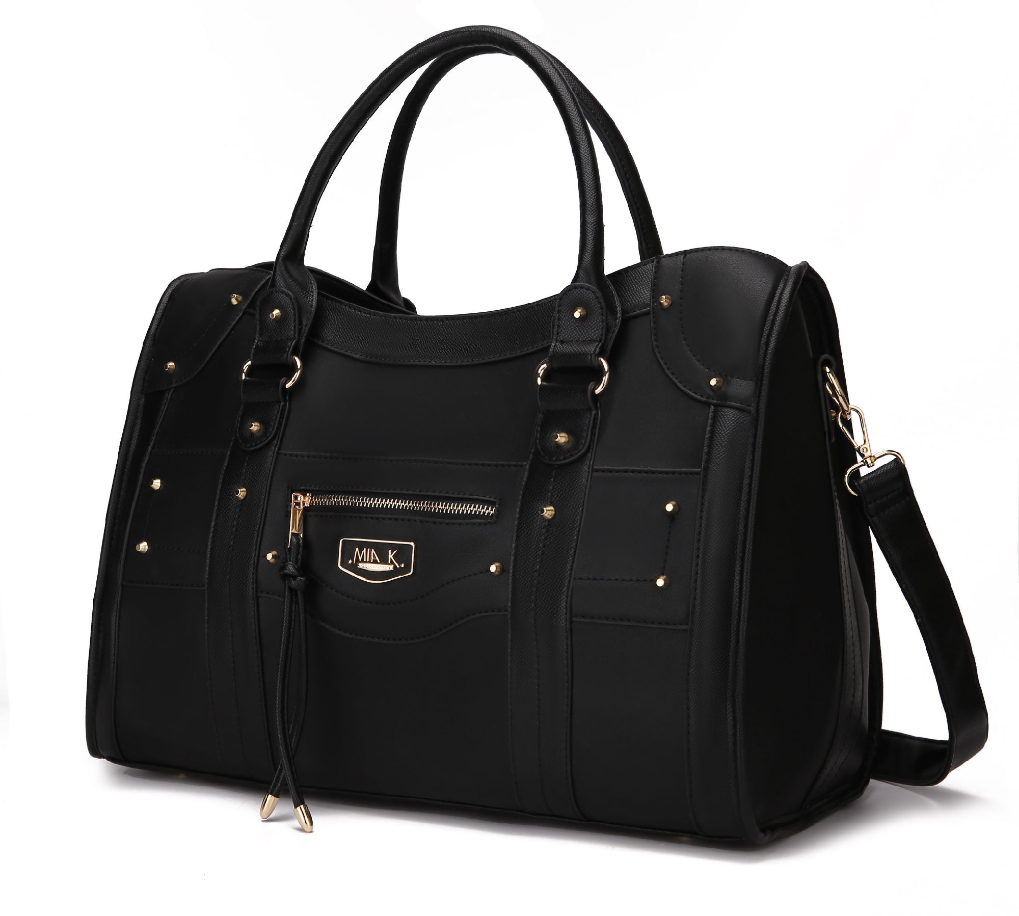 (black)Patricia Duffel Handbag Women by Mia K - BagNook