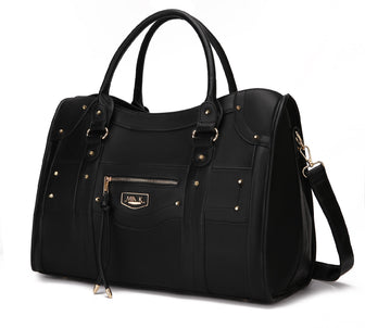 (black)Patricia Duffel Handbag Women by Mia K - BagNook