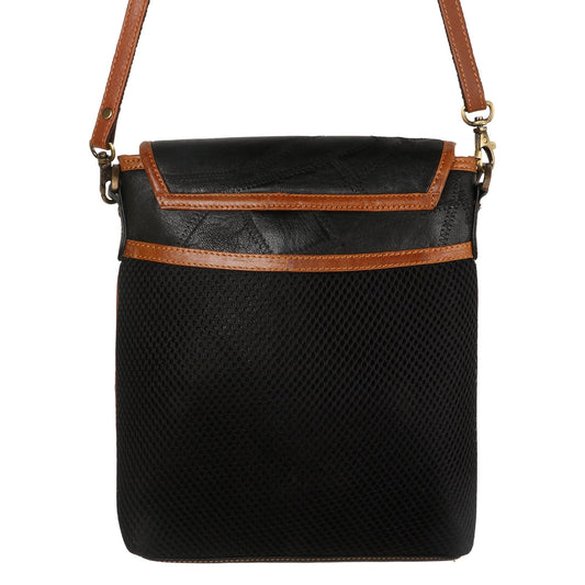 Royce Athens Flap Crossbody - Upcycled Leather - BagNook
