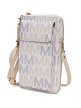 Load image into Gallery viewer, (white)Cossetta Two-in-One Cell Phone Crossbody Wristlet by Mia k - BagNook
