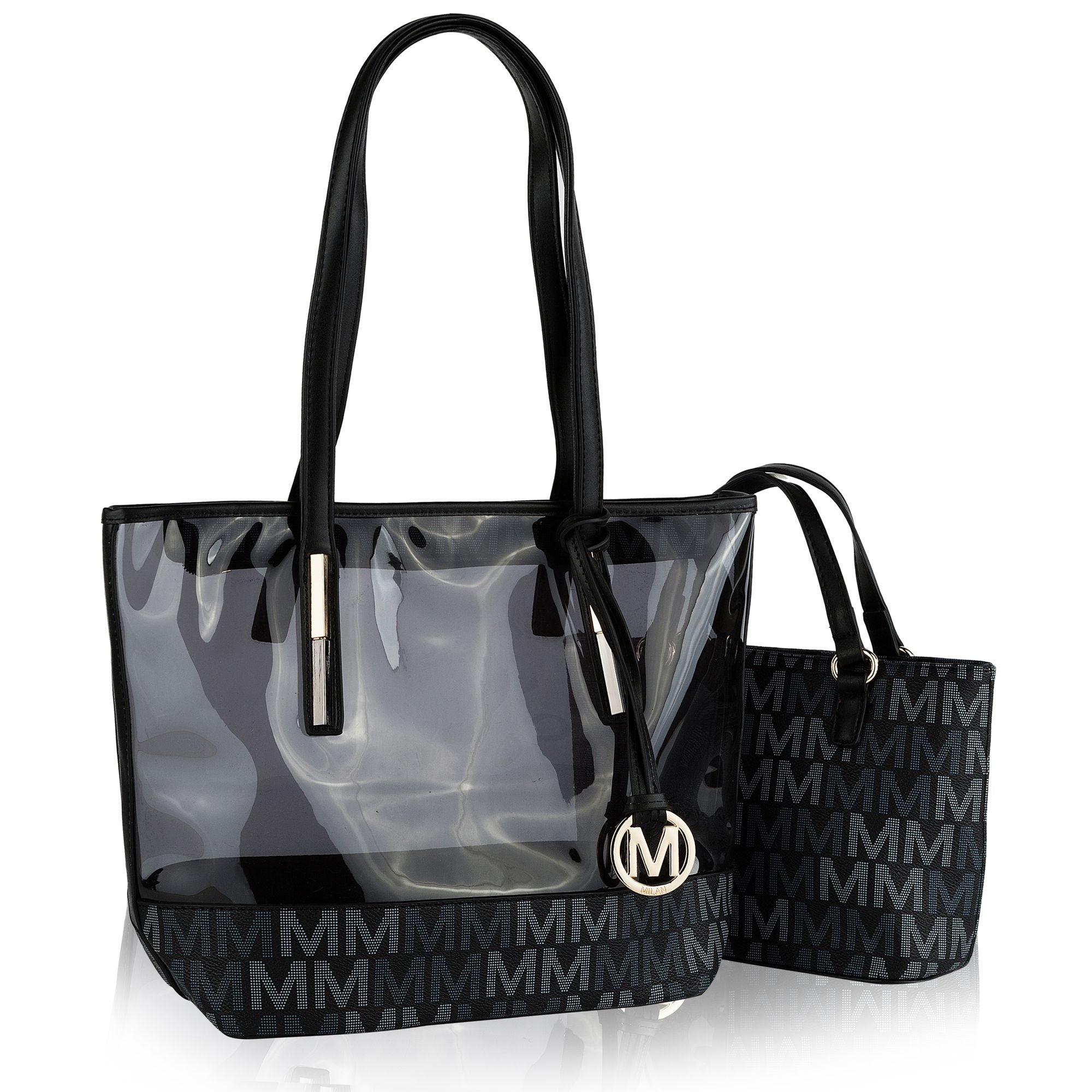 (black)Tayla 2pc Tote & Mini by Mia K - BagNook