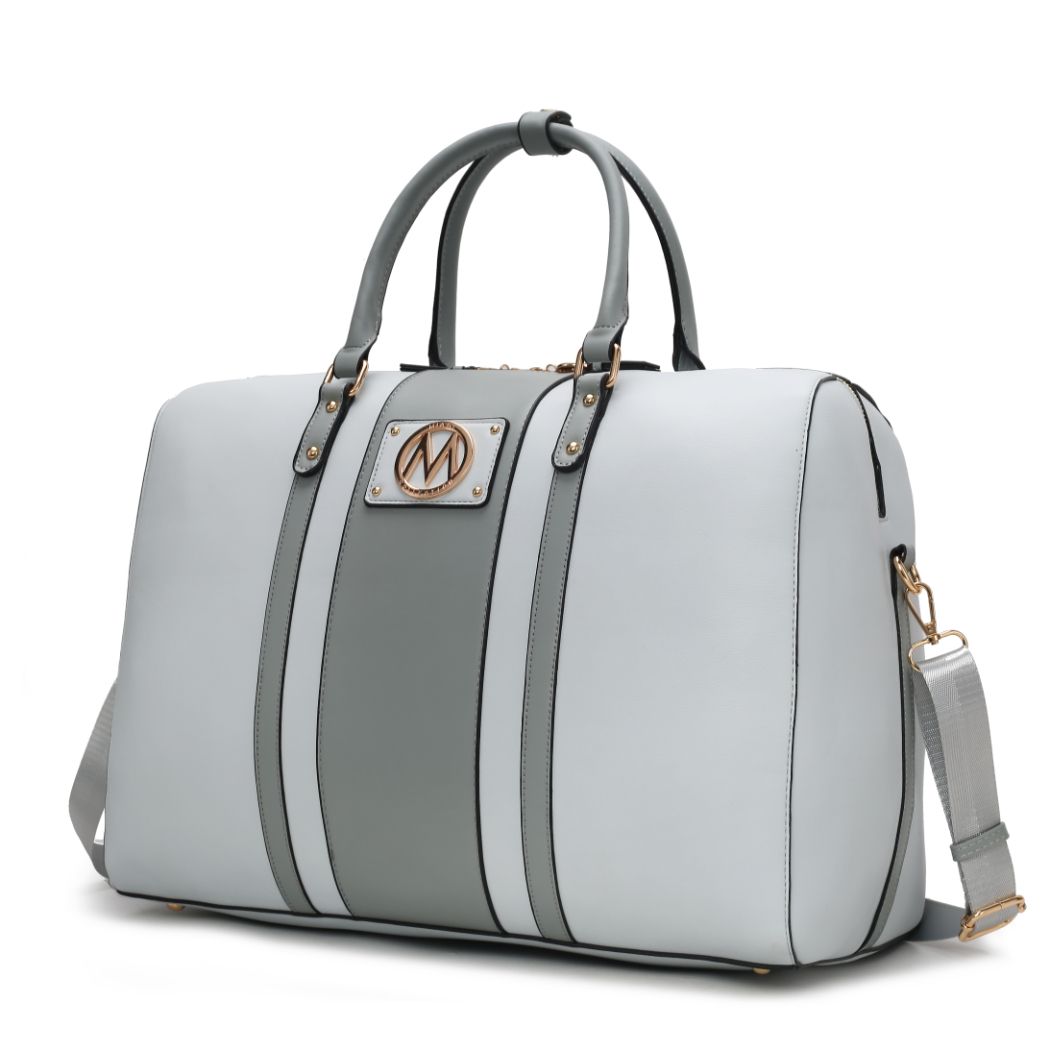 (light blue)Melissa Women's Vegan Leather Duffel by Mia K - BagNook