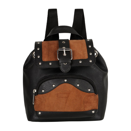 Melanie Brown Leather Mini Backpack - Upcycled Leather - BagNook