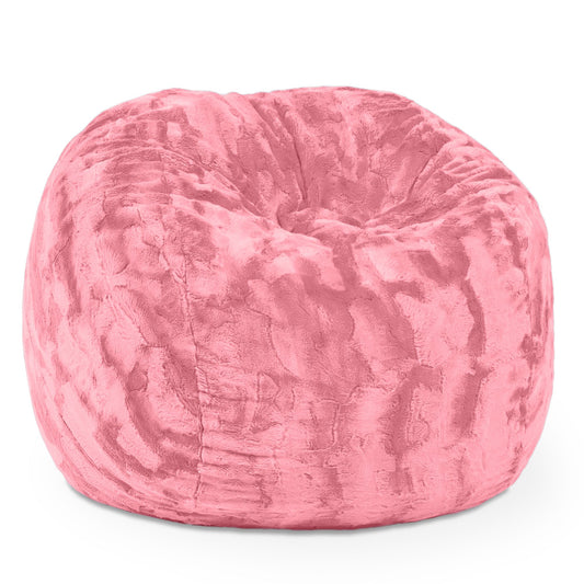 Jaxx Saxx 3 Ft Bean Bag Chair - Faux Fur - Rose Quartz - BagNook