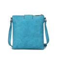 Load image into Gallery viewer, (turquoise)Josephine Vegan Leather FLAG Crossbody by Mia K - BagNook
