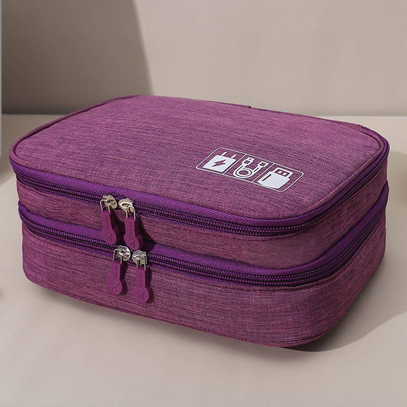 (purple)Waterproof Multi-Functional Digital Cable Storage Case - BagNook