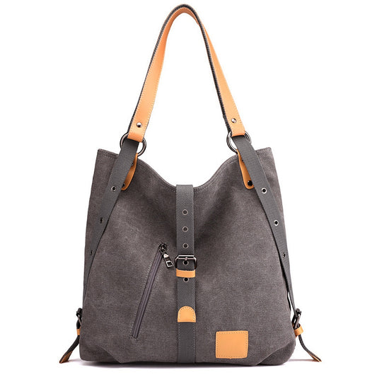(grey)Canvas Tote / Backpack - BagNook
