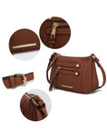 Load image into Gallery viewer, (cognac)Essie Crossbody Vegan Leather by Mia k - BagNook
