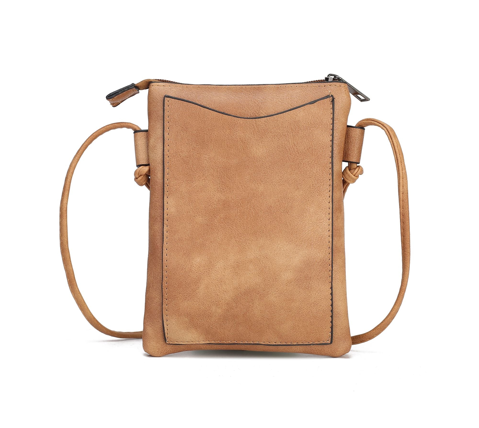 (beige)Leysha Vegan Leather Crossbody Handbag by Mia K - BagNook