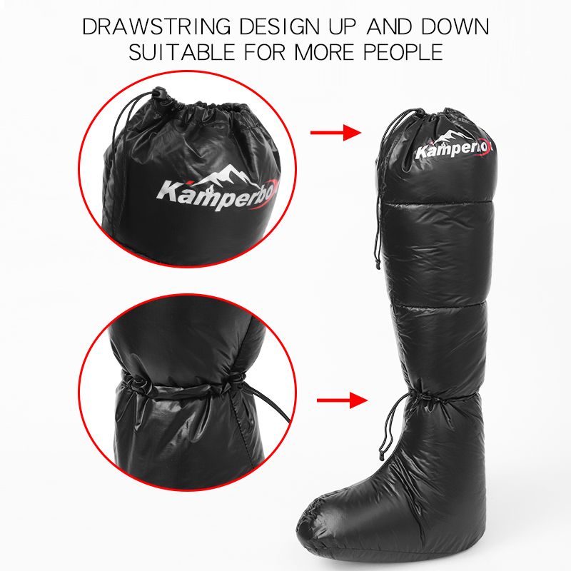 (black)Kamperbox Camping Down Socks/Boots - BagNook