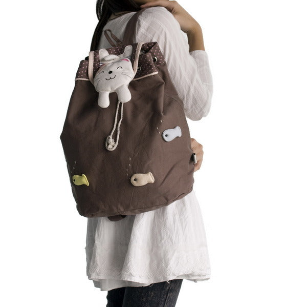 Catch the Fish 100% Cotton Fabric Art School Daypack - BagNook