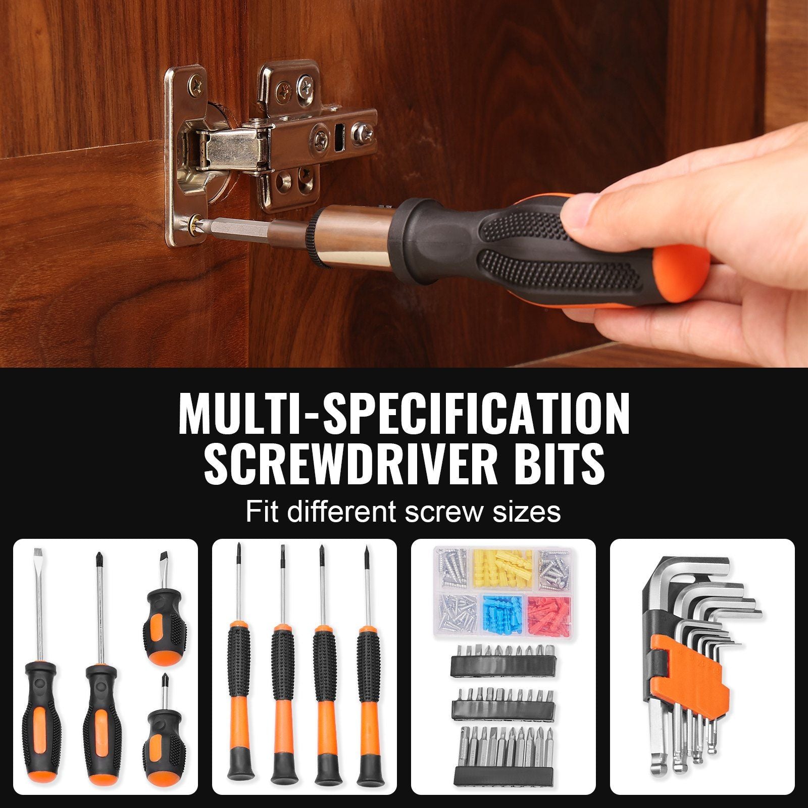 VEVOR 216pc Tool Kit - General Household Hand Tool Set - BagNook