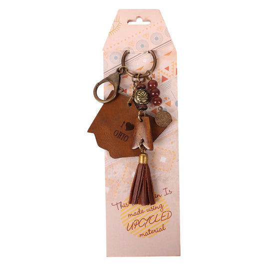 OHIO Keychain - Upcycled Materials - BagNook