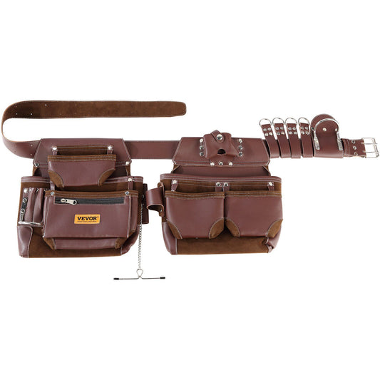 Adjustable Tool Belt, Brown - Cushioned for Comfort & Easily Customizable - BagNook