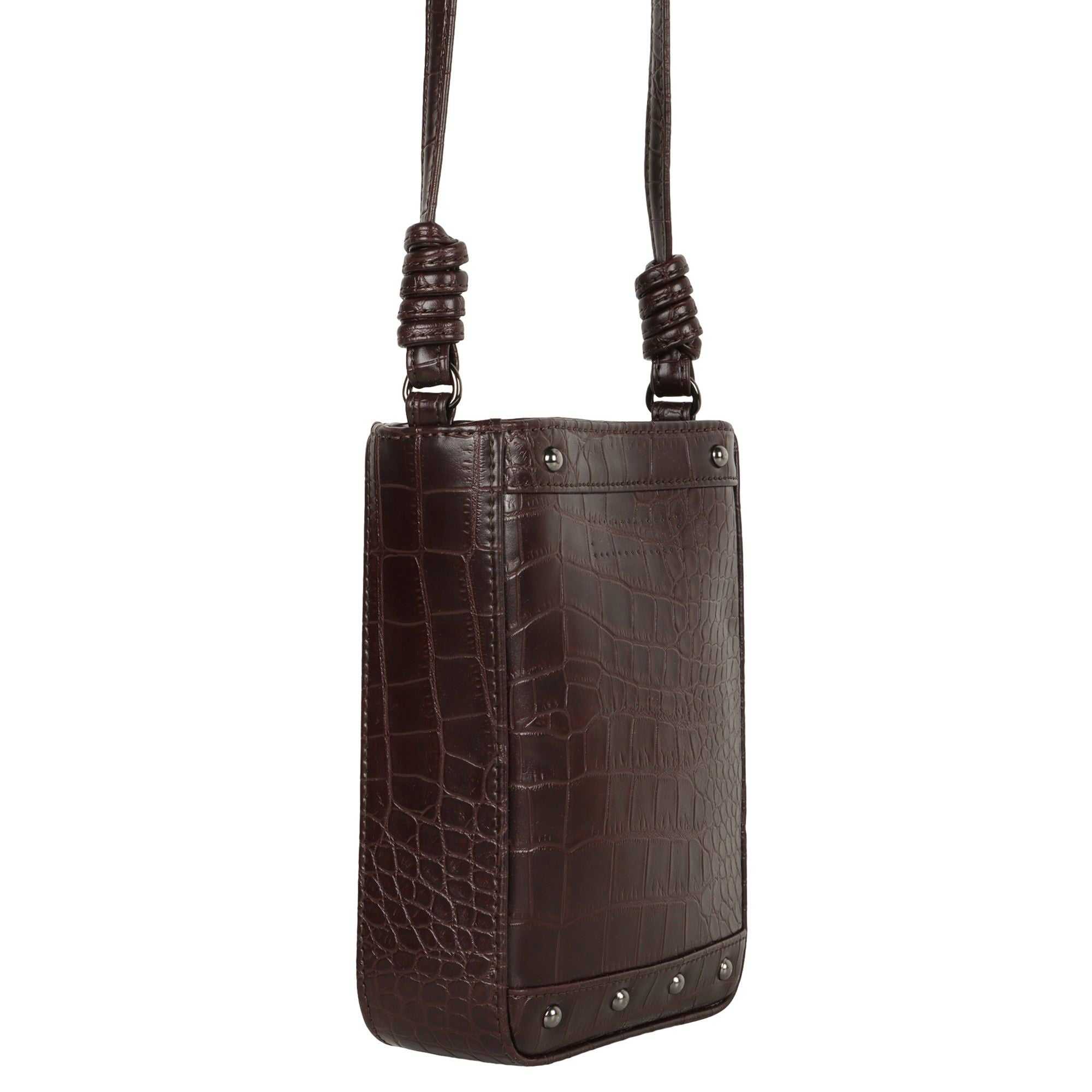 Katy Croc Print Bucket Bag - Upcycled - BagNook