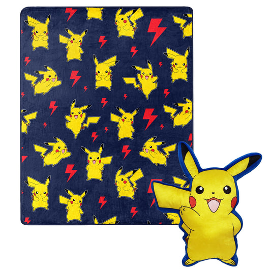 POKEMON - LIGHTNING ZAP Throw Blanket & Hugger Set - BagNook