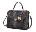 Load image into Gallery viewer, (charcoal)Lilli Satchel Vegan Leather Handbag by Mia k - BagNook
