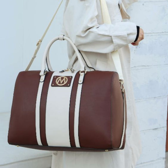 (chocolate)Melissa Women's Vegan Leather Duffel by Mia K - BagNook