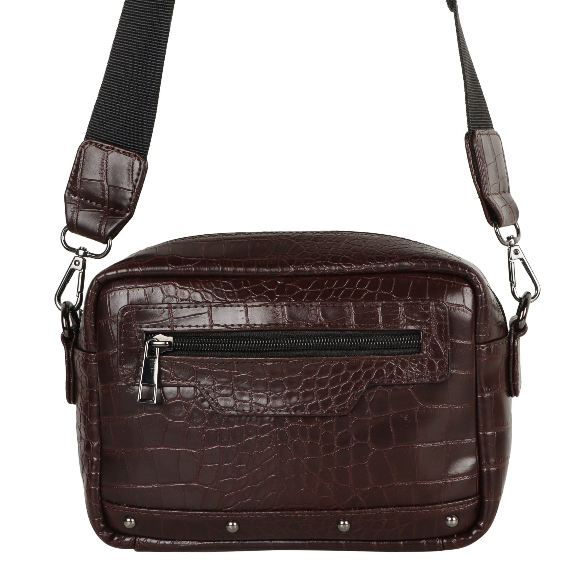 Katy Croc Print Camera Bag - Upcycled - BagNook