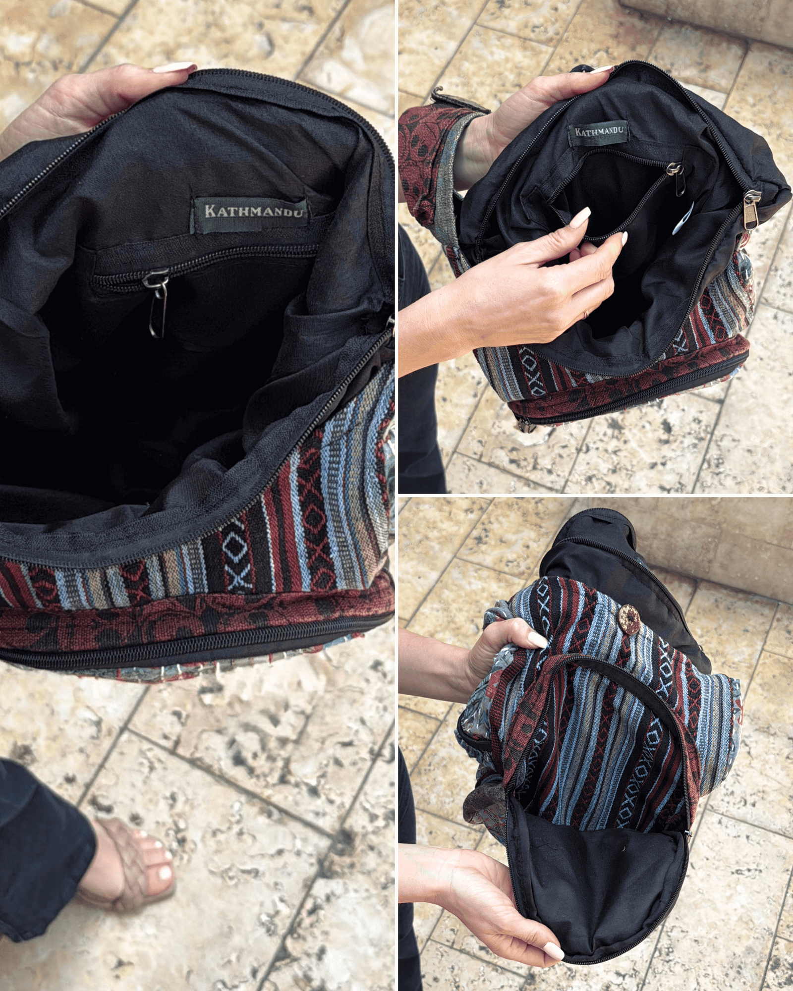 Kathmandu Collection | Vibrant Patchwork Bee Crossbody/Hobo Bag - BagNook
