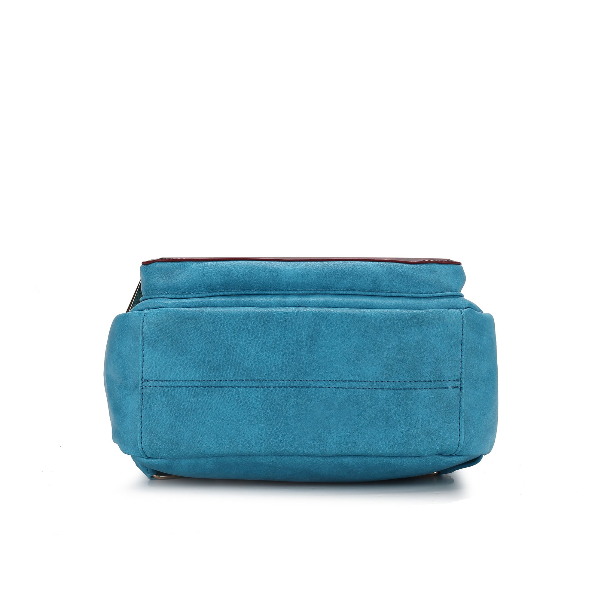 (turquoise)Regina Vegan Leather FLAG Backpack by Mia K - BagNook