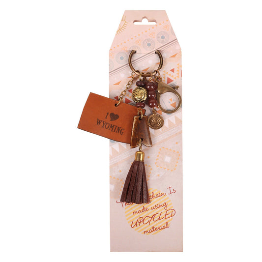 WYOMING keychain - Upcycled Materials - BagNook